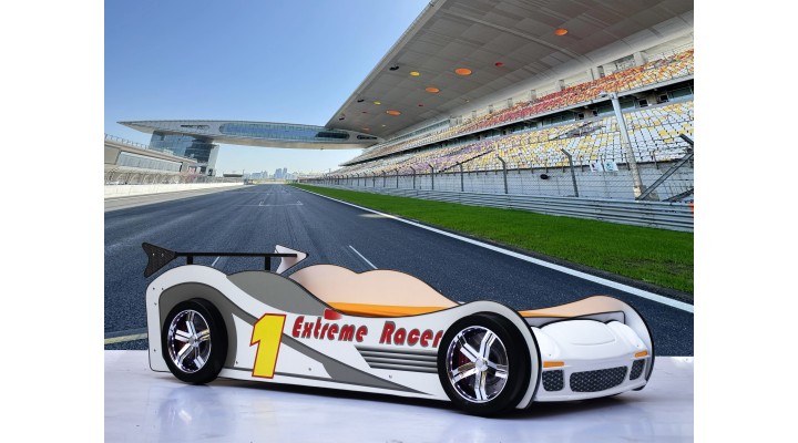 B171W Supreme Racing Car Bed-White
